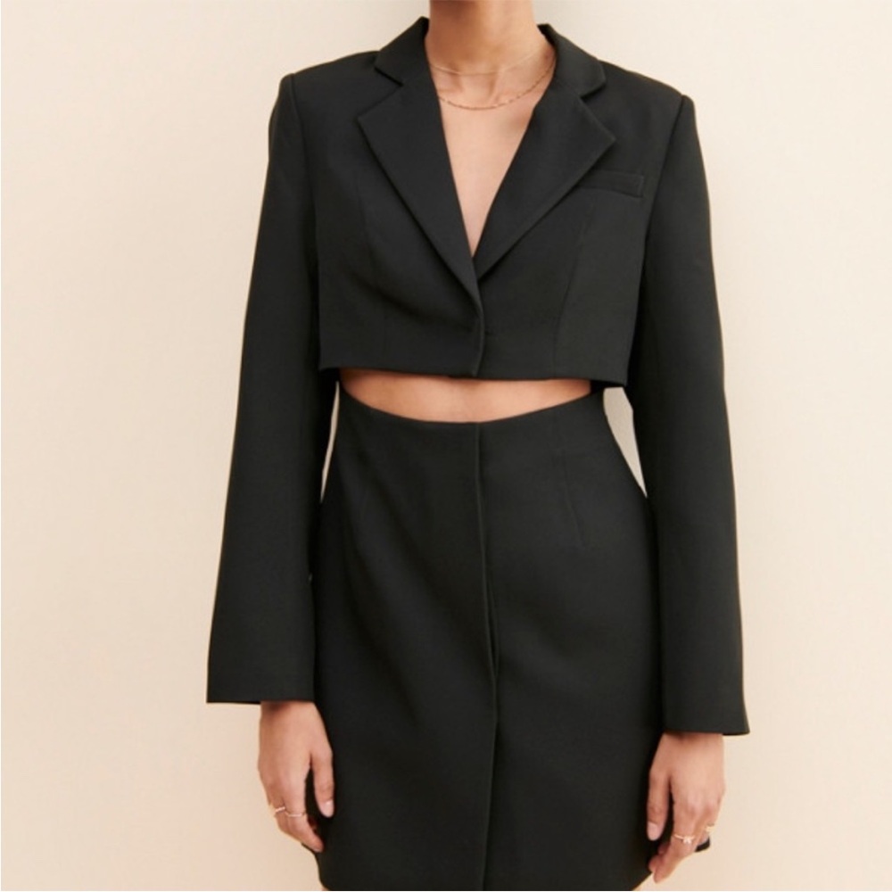 Mare Mare x Anthropologie Black Cutout Blazer Dress